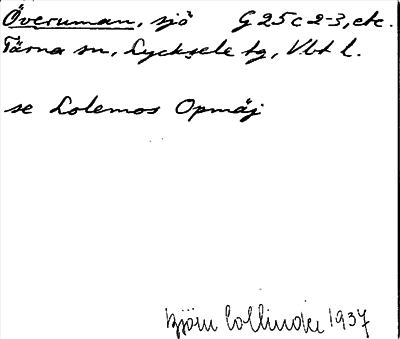 Bild på arkivkortet för arkivposten Överuman