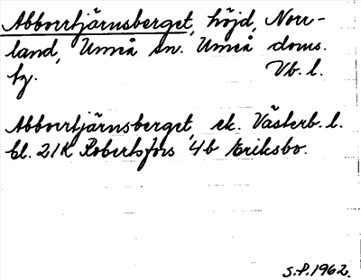 Bild på arkivkortet för arkivposten Abborrtjärnsberget