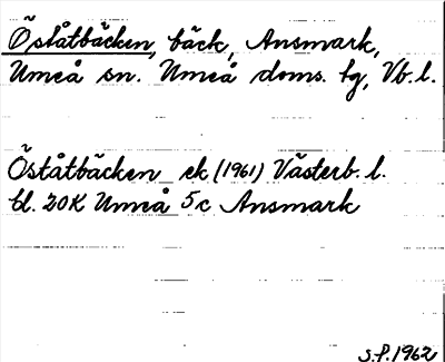 Bild på arkivkortet för arkivposten Öståtbäcken