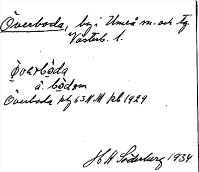 Bild på arkivkortet för arkivposten Överboda