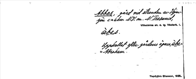 Bild på arkivkortet för arkivposten Abbes