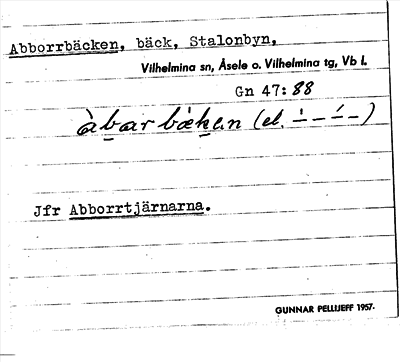 Bild på arkivkortet för arkivposten Abborrbäcken