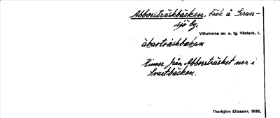 Bild på arkivkortet för arkivposten Abborrträskbäcken