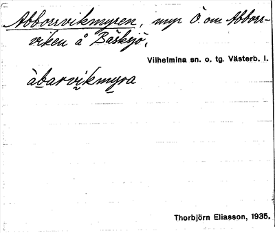 Bild på arkivkortet för arkivposten Abborrvikmyren