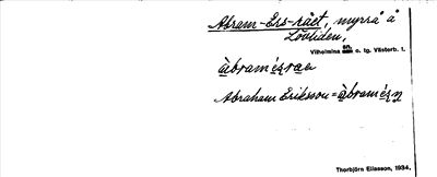 Bild på arkivkortet för arkivposten Abram-Ers-rået