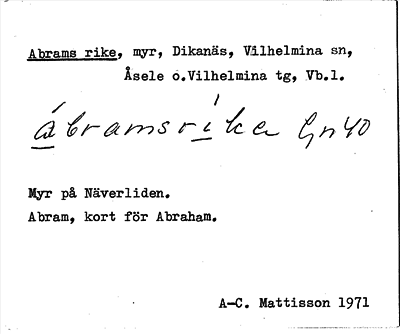 Bild på arkivkortet för arkivposten Abrams rike