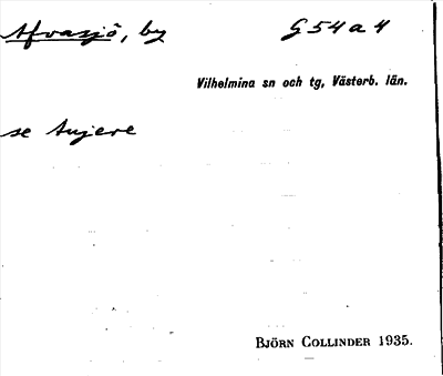 Bild på arkivkortet för arkivposten Afvasjö