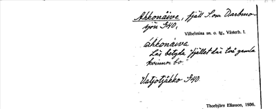 Bild på arkivkortet för arkivposten Ahkonåive