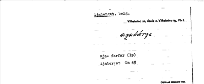 Bild på arkivkortet för arkivposten Ajaberget