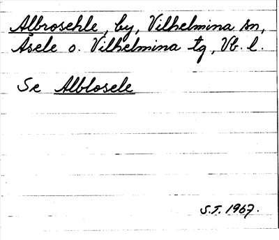 Bild på arkivkortet för arkivposten Albrosehle, se Albloseleby
