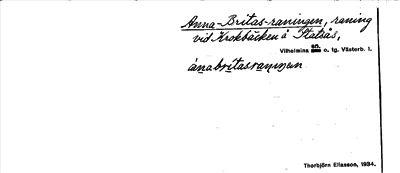 Bild på arkivkortet för arkivposten Anna-Britas-raningen