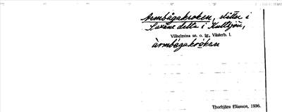 Bild på arkivkortet för arkivposten Armbågakroken