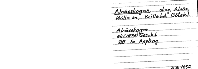 Bild på arkivkortet för arkivposten Alnässkogen