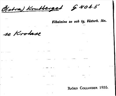 Bild på arkivkortet för arkivposten Ö(stra) Krutberget, se Krotase