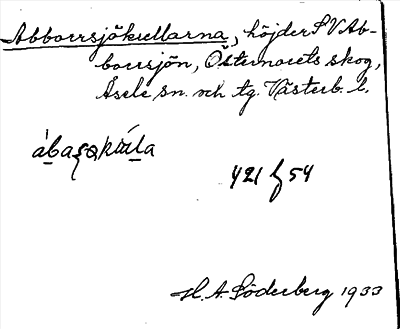 Bild på arkivkortet för arkivposten Abborrsjökullarna