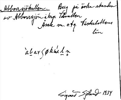 Bild på arkivkortet för arkivposten Abborrsjökullen