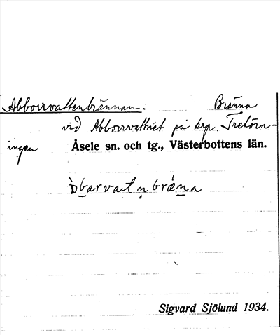 Bild på arkivkortet för arkivposten Abborrvattenbrännan