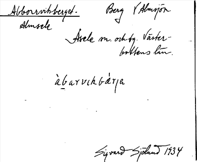 Bild på arkivkortet för arkivposten Abborrvikberget