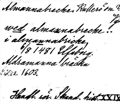 Bild på arkivkortet för arkivposten Almannabrecke