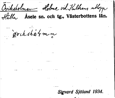 Bild på arkivkortet för arkivposten Öviksholmen