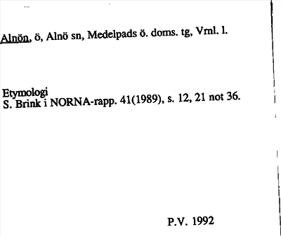 Bild på arkivkortet för arkivposten Alnön