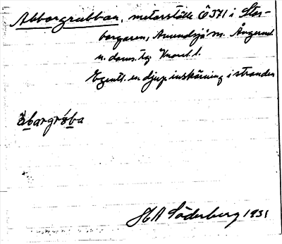 Bild på arkivkortet för arkivposten Abborgrubban