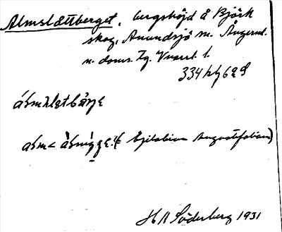 Bild på arkivkortet för arkivposten Almslåttberget