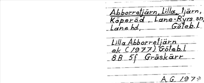 Bild på arkivkortet för arkivposten Abborretjärn, Lilla