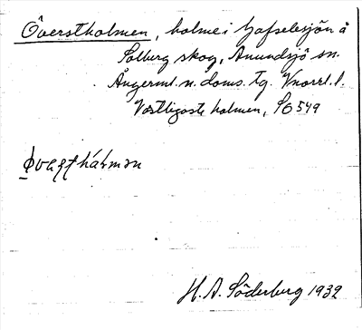 Bild på arkivkortet för arkivposten Överstholmen