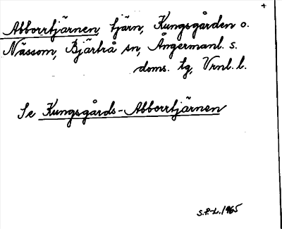 Bild på arkivkortet för arkivposten Abborrtjärnen, se Kungsgårds-Abborrtjärnen