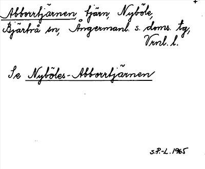 Bild på arkivkortet för arkivposten Abborrtjärnen, se Nyböles-Abborrtjärnen