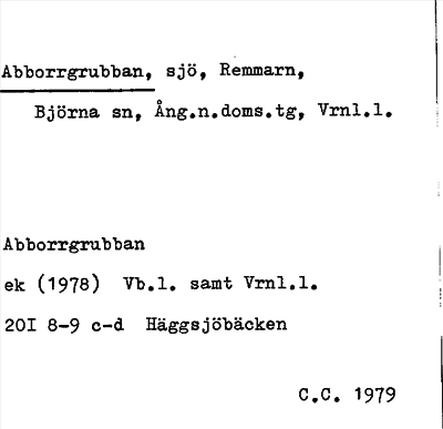 Bild på arkivkortet för arkivposten Abborrgrubban