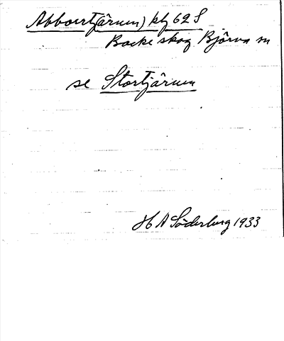 Bild på arkivkortet för arkivposten Abborrtj(ärnen), se Stortjärnen