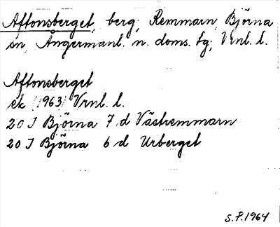 Bild på arkivkortet för arkivposten Aftonsberget
