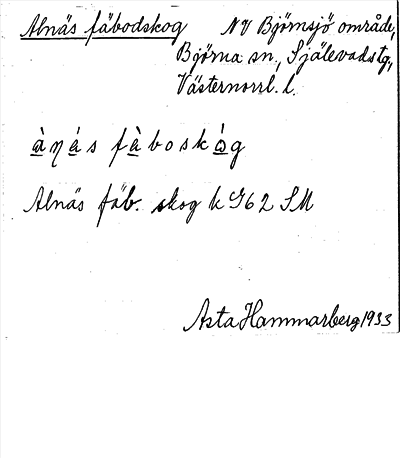 Bild på arkivkortet för arkivposten Alnäs fäbodskog