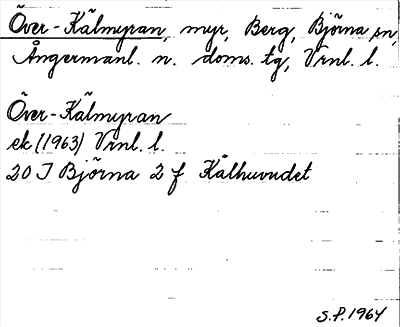 Bild på arkivkortet för arkivposten Över-Kälmyran