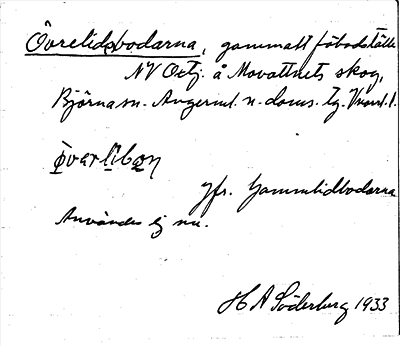 Bild på arkivkortet för arkivposten Överlid(s)bodarna