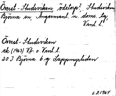 Bild på arkivkortet för arkivposten Överst-Studsviken