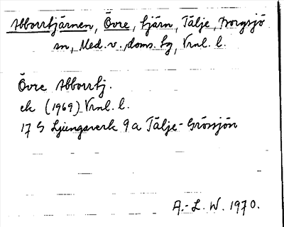 Bild på arkivkortet för arkivposten Abborrtjärnen, Övre