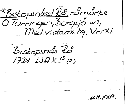 Bild på arkivkortet för arkivposten *Biskopsnäset Rå