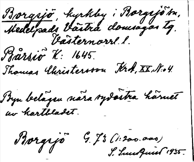 Bild på arkivkortet för arkivposten Borgsjö