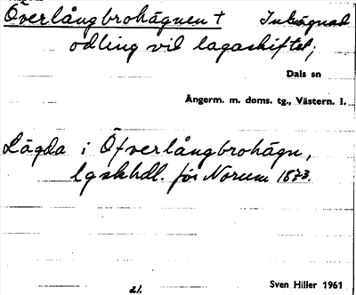 Bild på arkivkortet för arkivposten Överlångbrohägnen