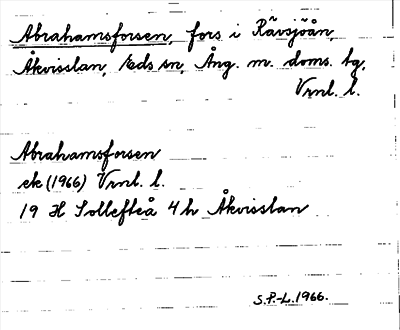 Bild på arkivkortet för arkivposten Abrahamsforsen