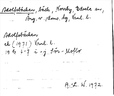 Bild på arkivkortet för arkivposten Adolfsbäcken