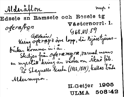 Bild på arkivkortet för arkivposten Alderåflon