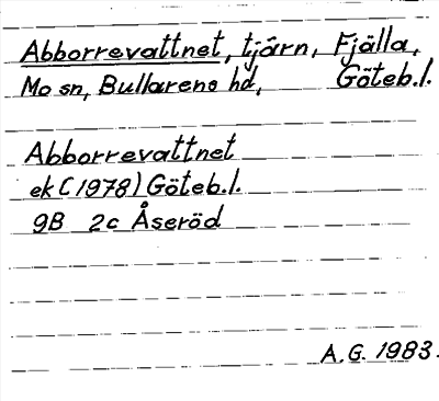Bild på arkivkortet för arkivposten Abborrevattnet