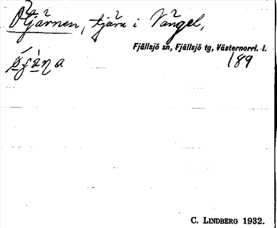 Bild på arkivkortet för arkivposten Ötjärnen