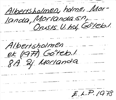 Bild på arkivkortet för arkivposten Albertsholmen