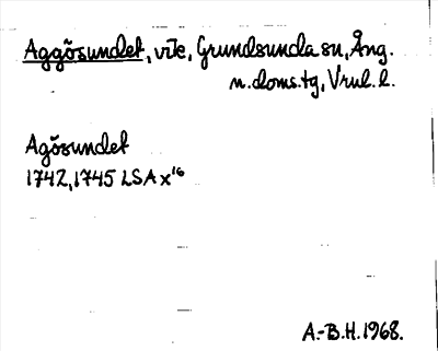 Bild på arkivkortet för arkivposten Aggösundet
