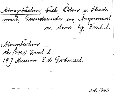 Bild på arkivkortet för arkivposten Almyrbäcken